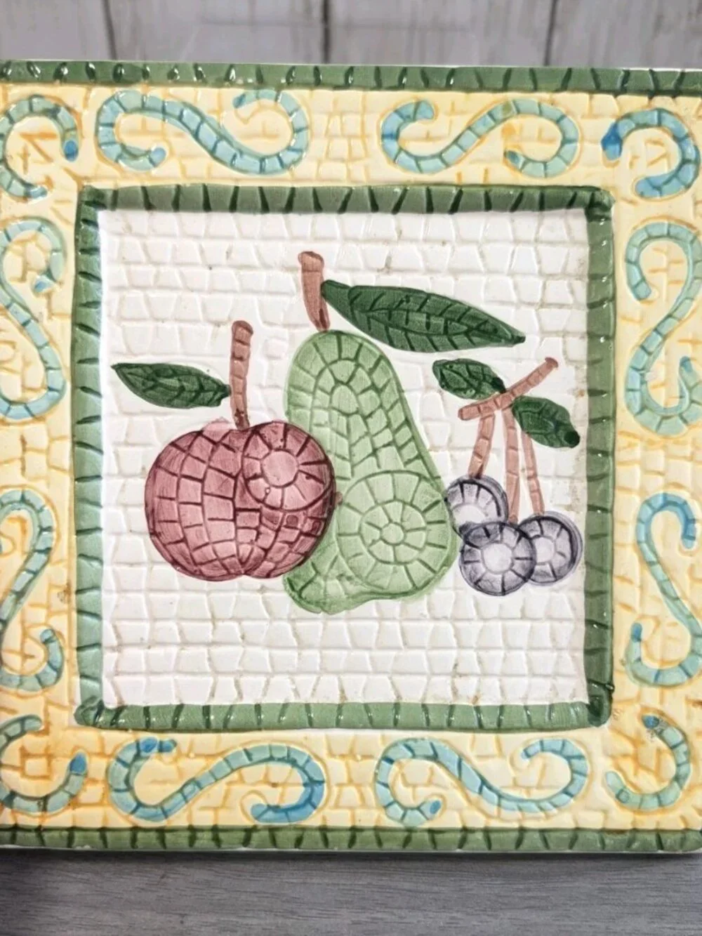 Vintage Tile Mosaic Trivet 6.5